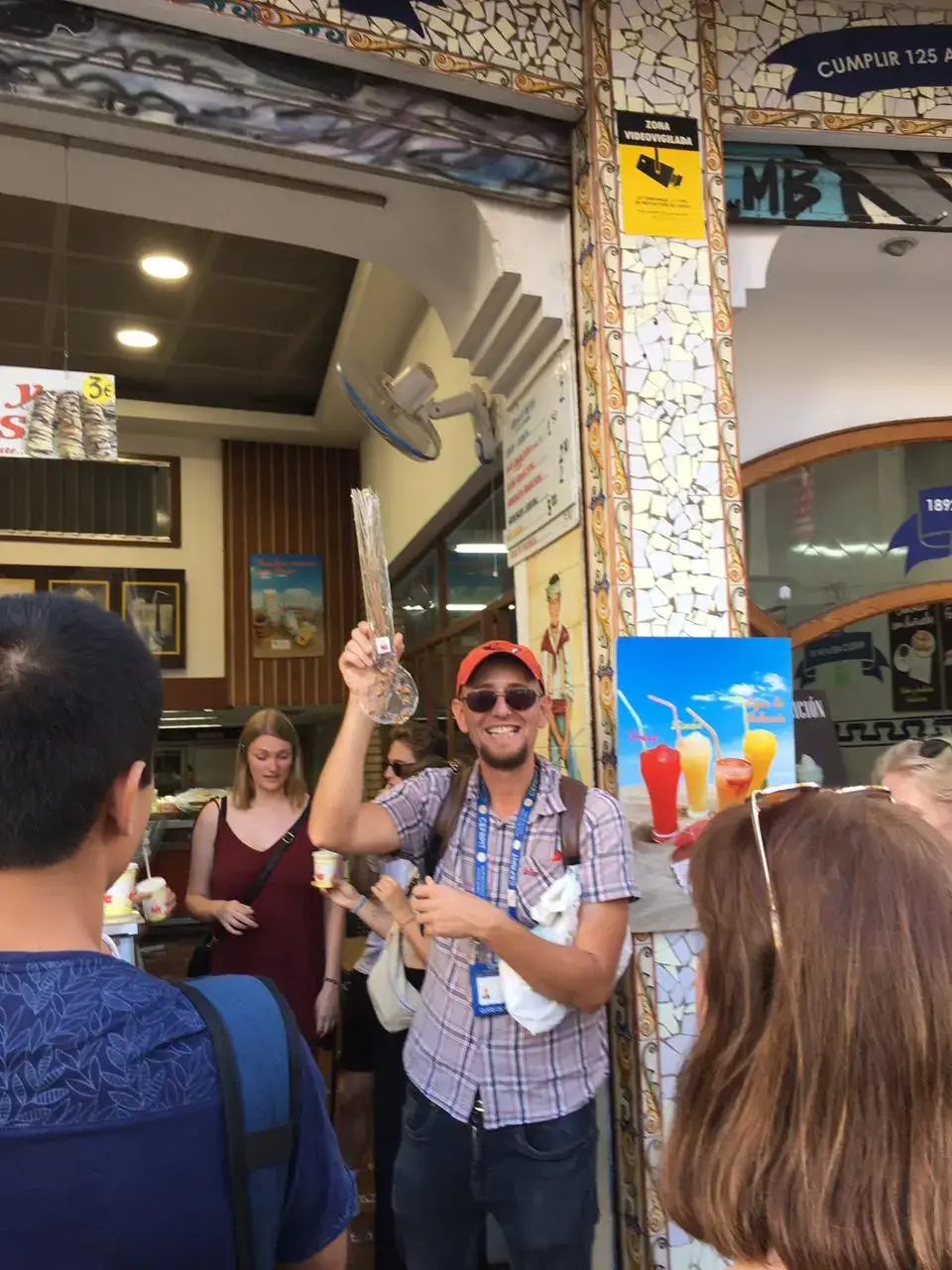 Jaume with a Group at the Market